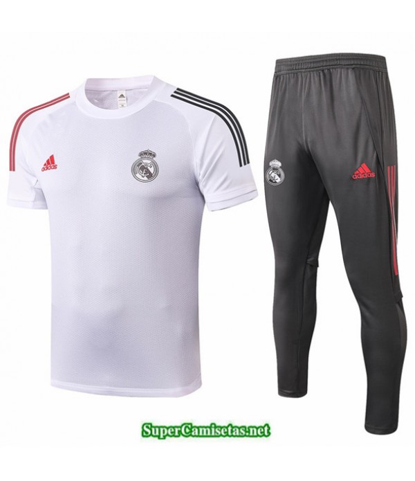 Tailandia Camiseta Kit De Entrenamiento Real Madrid Blanco 2020/21