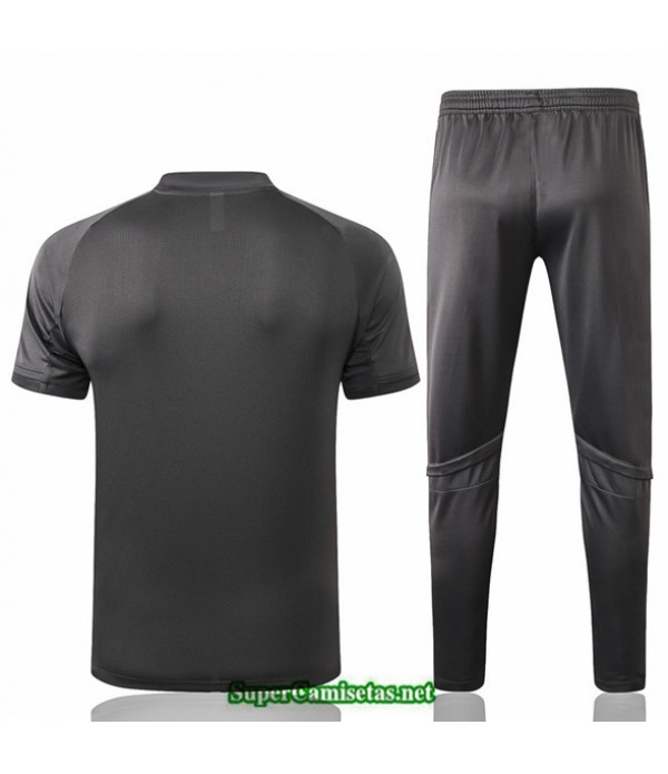 Tailandia Camiseta Kit De Entrenamiento Real Madrid Gris Oscuro 2020/21