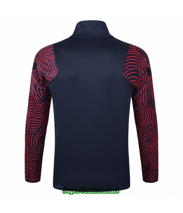 Tailandia Camiseta Psg Chaqueta Azul Marino/rojo Cuello Alto 2020/21