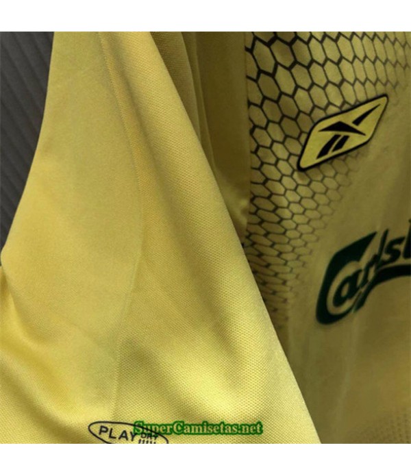 Tailandia Equipacion Camiseta Camisetas Clasicas Liverpool Amarillo Hombre 2004 05