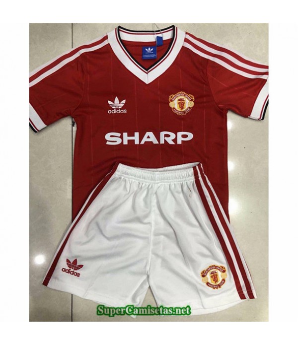 Tailandia Equipacion Camiseta Camisetas Clasicas Manchester United Niños Rojo 1984