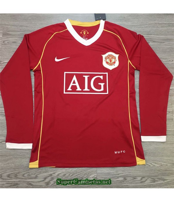 Tailandia Primera Equipacion Camiseta Camisetas Clasicas Manchester United Hombre Manche Longue 2006 07