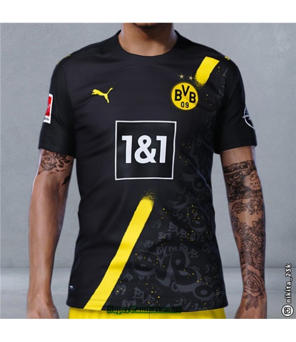 Tailandia Segunda Equipacion Camiseta Borussia Dortmund Negro 2020/21
