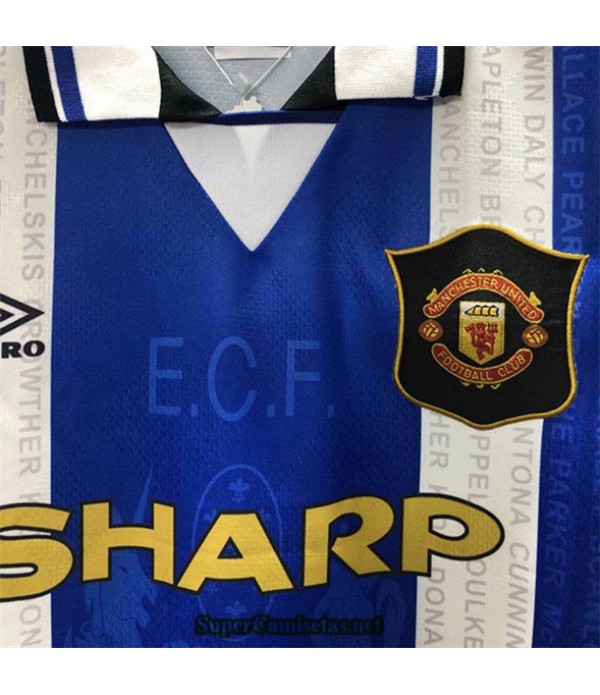 Tailandia Segunda Equipacion Camiseta Camisetas Clasicas Manchester United Hombre 1994 96