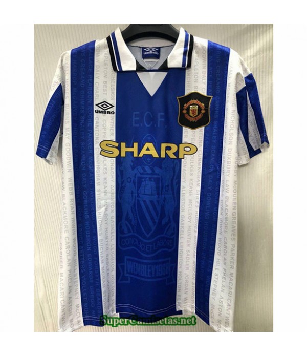 Tailandia Segunda Equipacion Camiseta Camisetas Clasicas Manchester United Hombre 1994 96