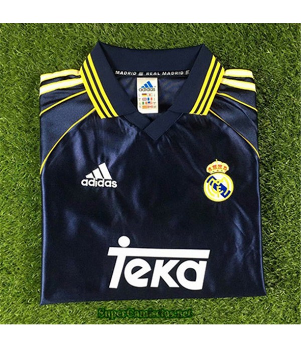 Tailandia Segunda Equipacion Camiseta Camisetas Clasicas Real Madrid Hombre 1998 00