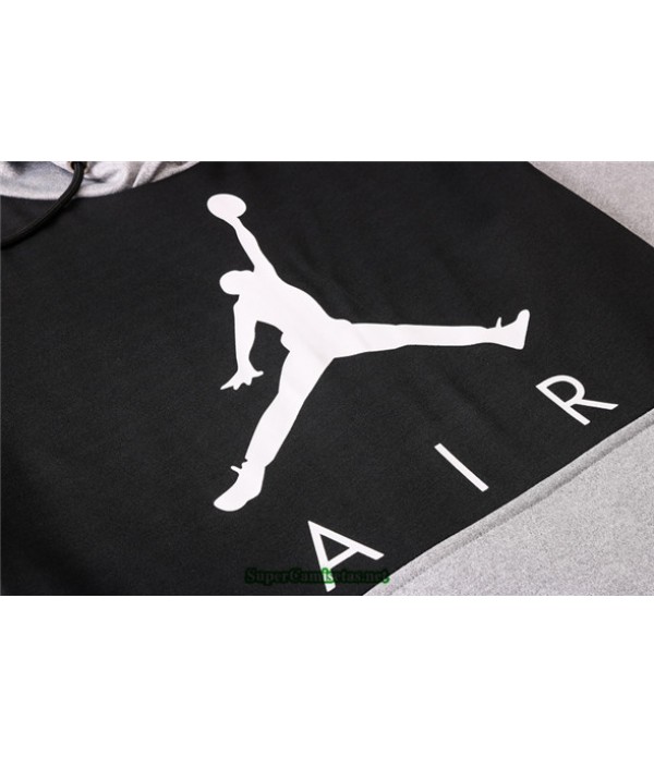 Tailandia Sudaderas De Futbol Jordan Negro/gris 2020/21