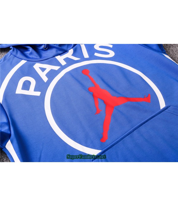 Tailandia Sudaderas De Futbol Psg Azul Jordan 2020/21