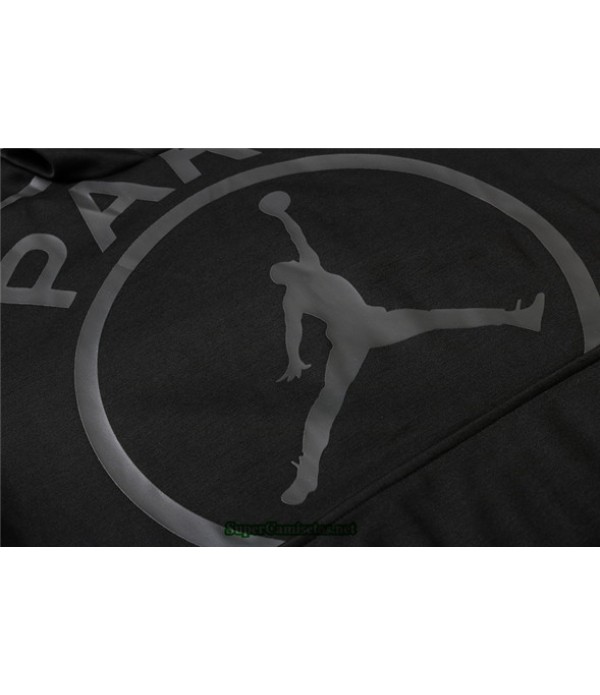 Tailandia Sudaderas De Futbol Psg Negro / Gris Paris Jordan 2020/21