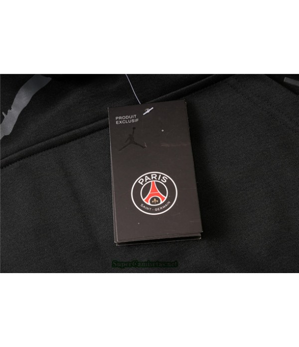 Tailandia Sudaderas De Futbol Psg Negro / Gris Paris Jordan 2020/21