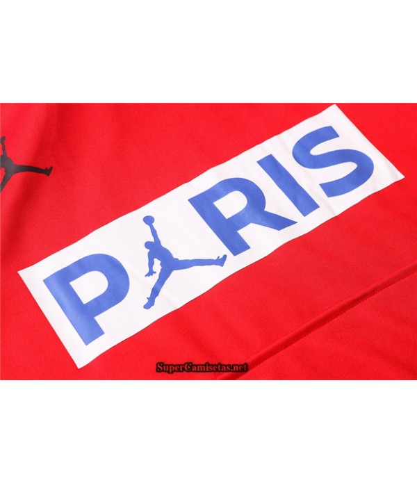 Tailandia Sudaderas De Futbol Psg Rojo / Blanco / Azul Paris Jordan 2020/21