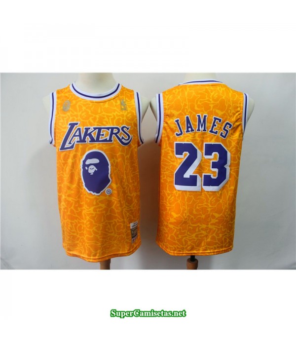 Camiseta James 23 amarilla Angeles Lakers MNO