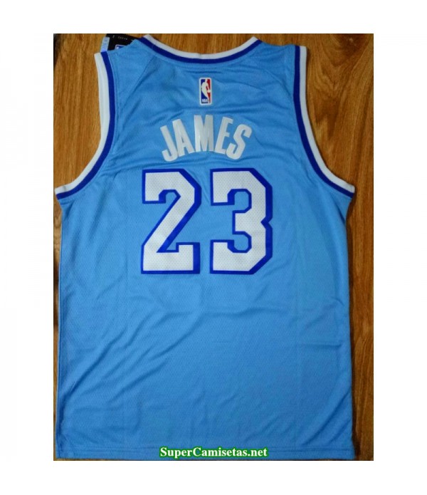 Camiseta Los Angeles Lakers James 23 Azul
