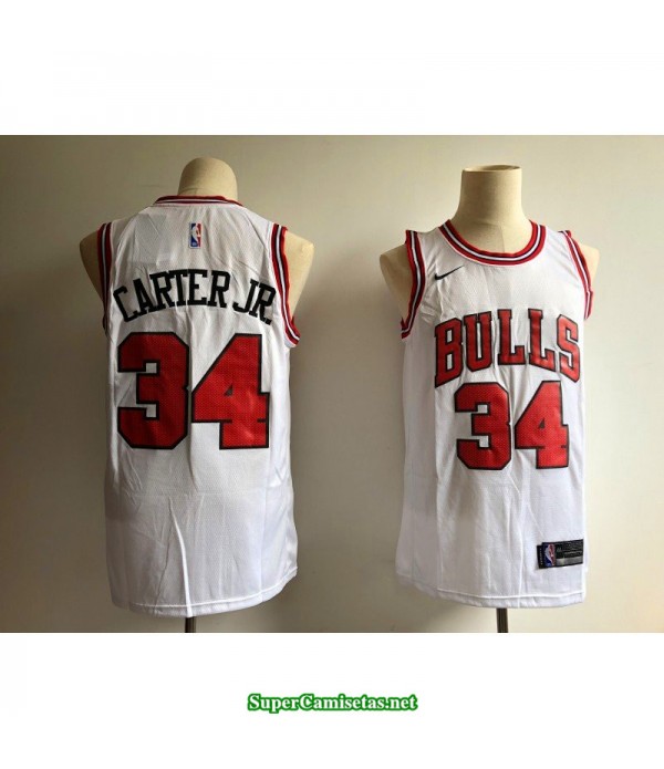 Camiseta 2018 Carter 34 blanca Chicago Bulls