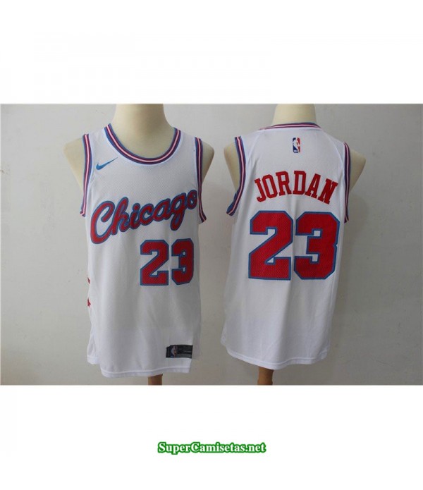 Camiseta 2018 Michael Jordan 23 chicago bulls blanca