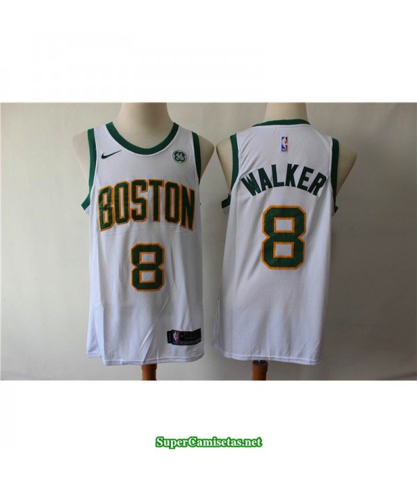 Camiseta Walker 8 blanca / amarilla Boston Celtics 2019