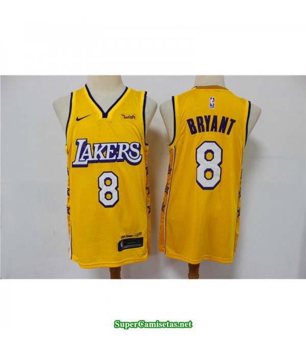 Camiseta Kobe Bryant 8 amarilla Angeles Lakers 2020