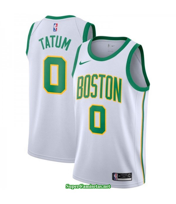 Camiseta Tatum 0 blanca / amarilla Boston Celtics 2019