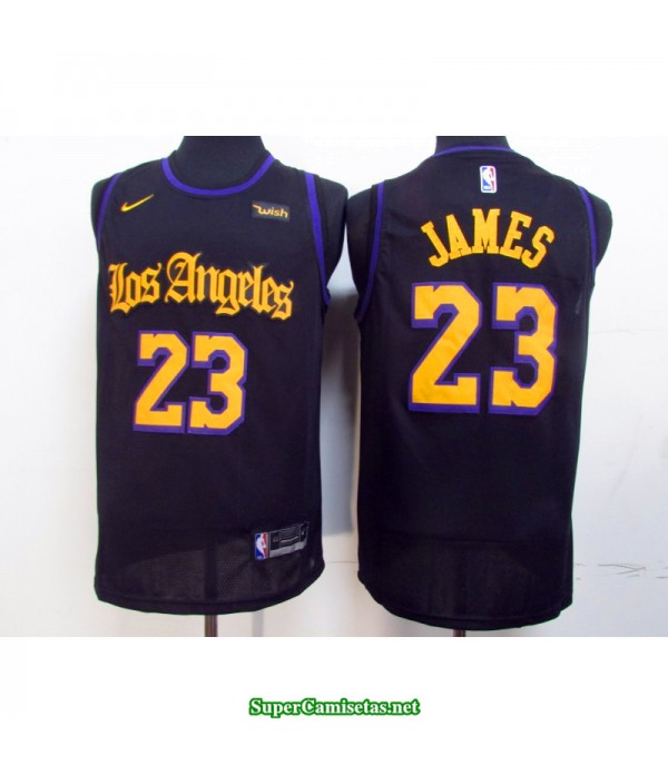 Camiseta James 23 negra Angeles Lakers b