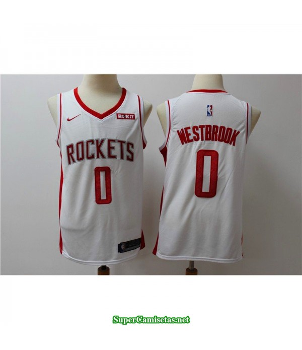 Camiseta 2019 Westbrook 0 blanca Houston Rockets