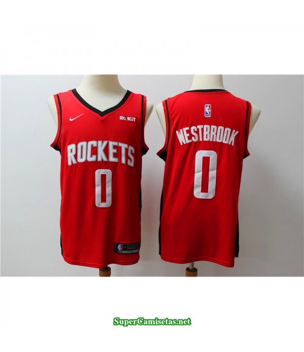 Camiseta 2019 Westbrook 0 roja Houston Rockets