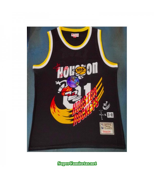 Camiseta 2019 Jack Houston Rocket Hardwood negra