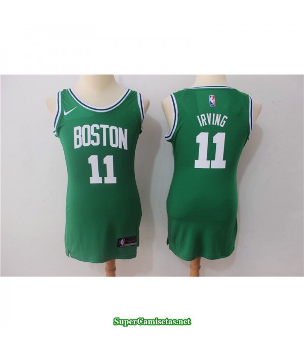 Camiseta 2018 Irving 11 chica Boston Celtics verde