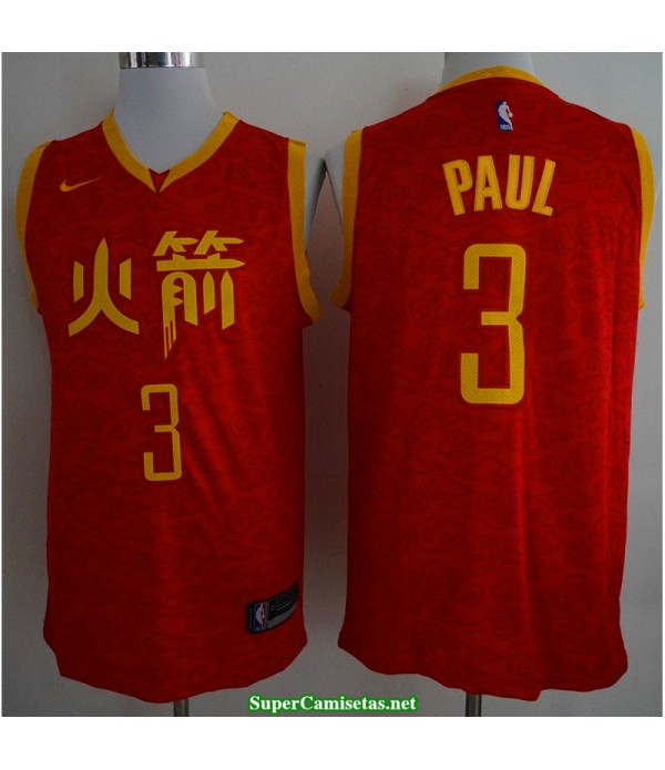 Camiseta 2019 Paul 3 roja Houston Rockets CH