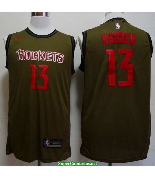 Camiseta 2018 Harden 13 marrón Houston Rockets