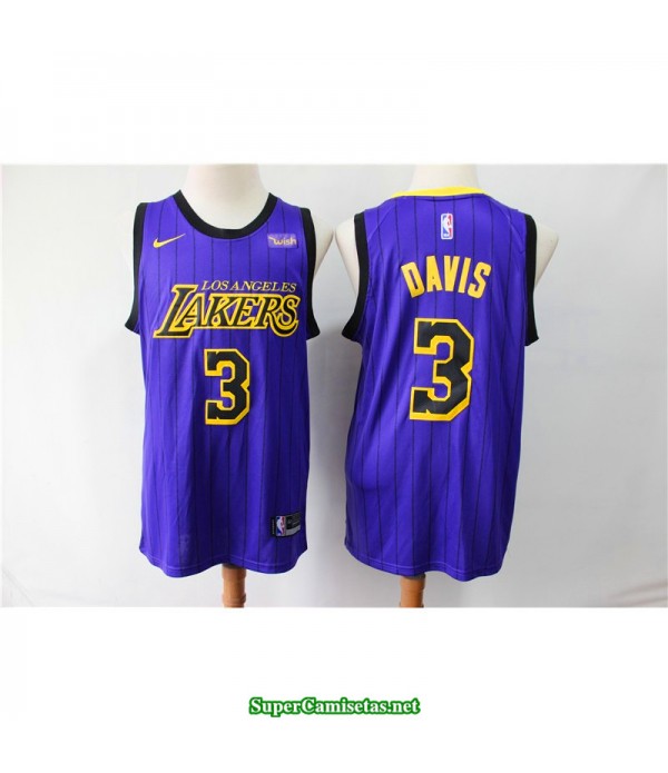 Camiseta Davis 3 morada Angeles Lakers city ｜ supercamisetas
