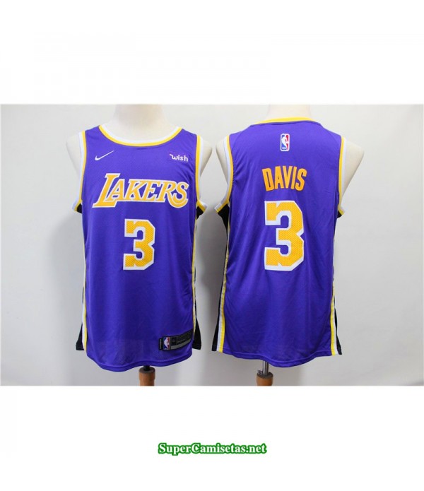 Camiseta 2019 Davis 3 morada Angeles Lakers
