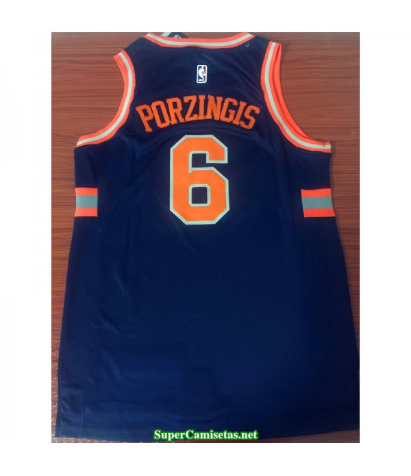 Camiseta 2018 Porzingis 6 negra New York Knicks