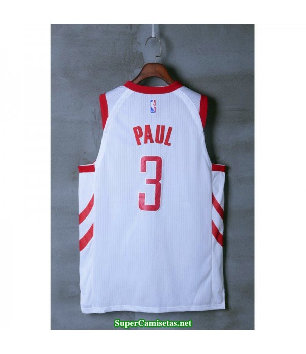 Camiseta 2018 Paul 3 blanca Houston Rockets