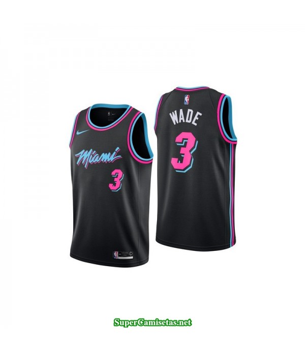 Camiseta Wade 3 negra Miami Heat city