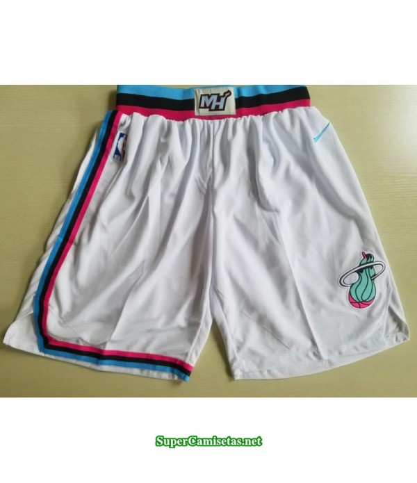 Pantalon 2018 Miami Heat retro blanco