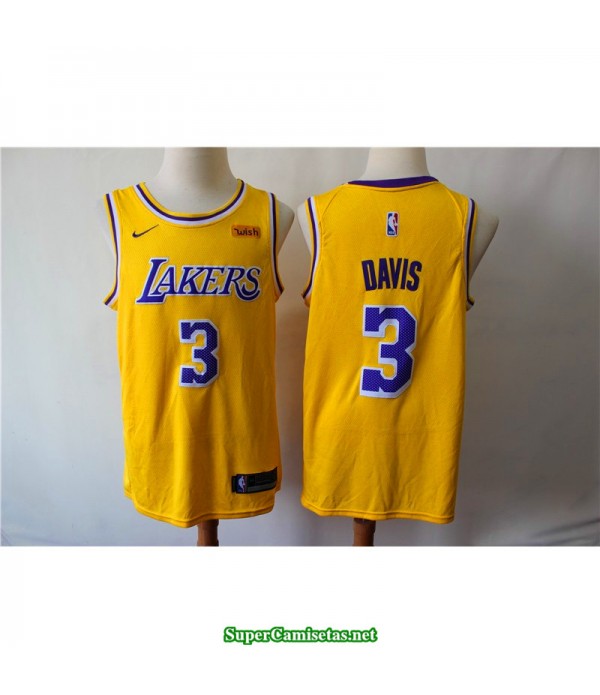 Camiseta 2019 Davis 3 amarilla Angeles Lakers