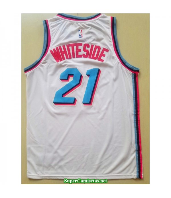 Camiseta Whiteside 21 blanca b Miami Heat