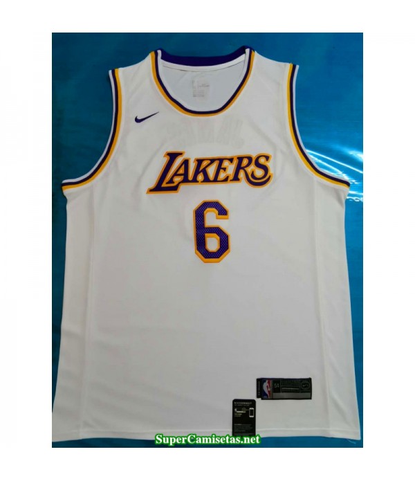 Camiseta 2019 Lebron James 6 blanco Angeles Lakers