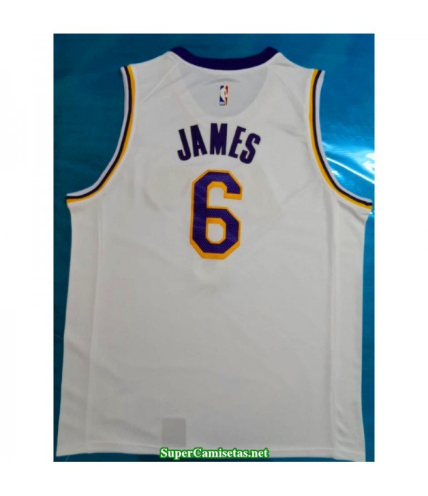 Camiseta 2019 Lebron James 6 blanco Angeles Lakers