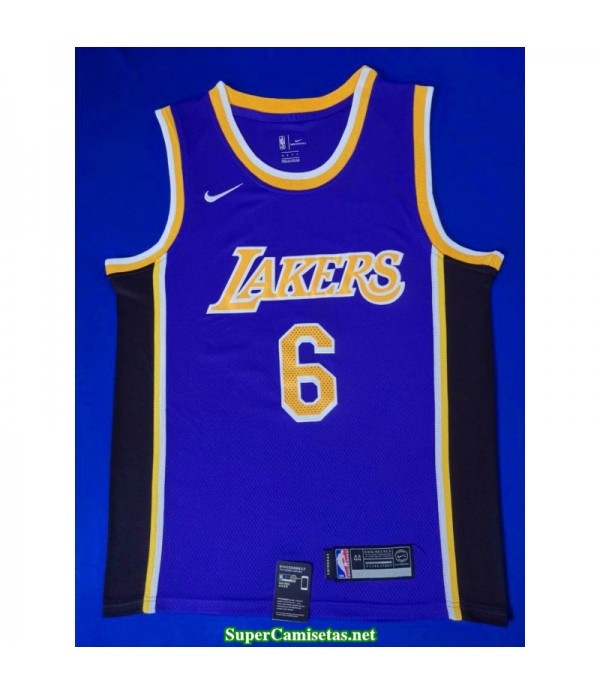 Camiseta 2019 Lebron James 6 morada Angeles Lakers