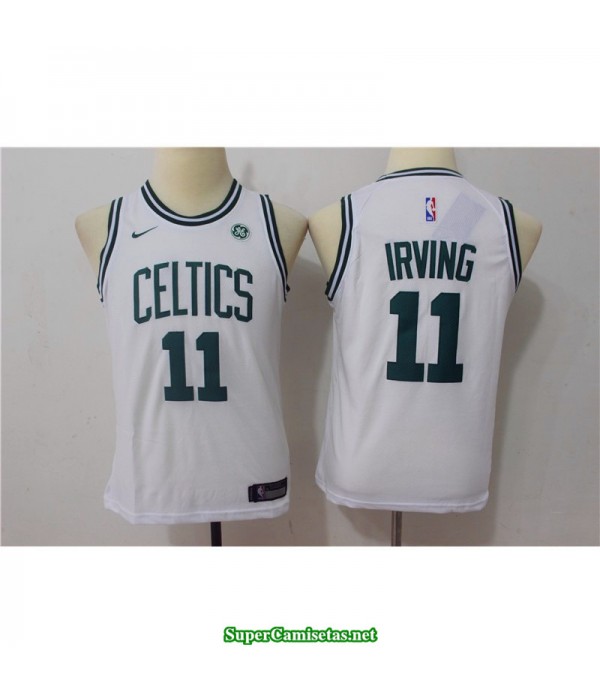 Camiseta NIÑOS Irving 11 blanca Boston Celtics 2018