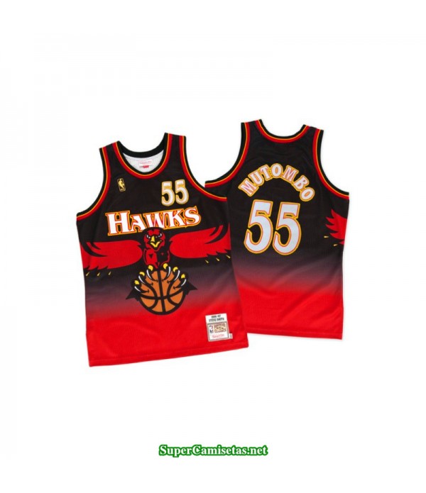 Camiseta Mutombo 55 Atlanta Hawks roja retro