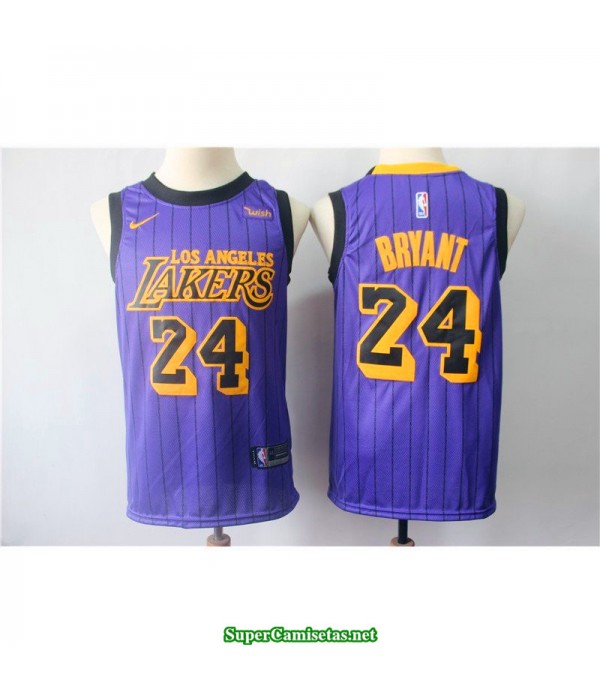 Camiseta Los Angeles Lakers Kobe Bryant 24 Morada