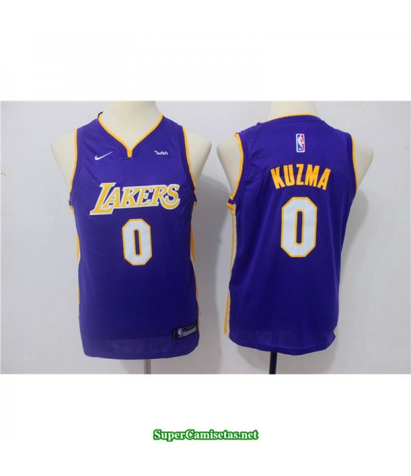 Camiseta NIÑOS Kuzma 0 Angeles Lakers morada 2018