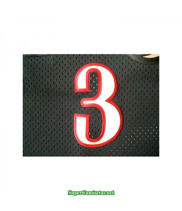 Camiseta Iverson 3 negra Philadelphia Sixers