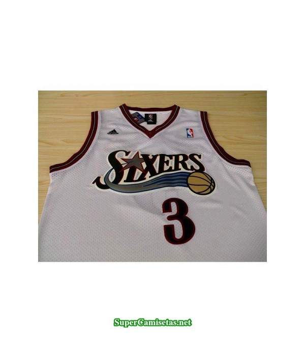 Camiseta Iverson 3 blanca Philadelphia Sixers