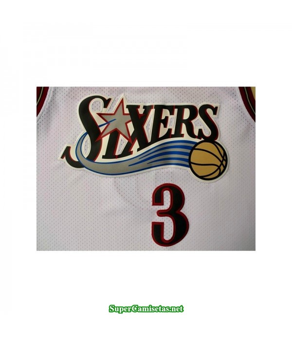 Camiseta Iverson 3 blanca Philadelphia Sixers