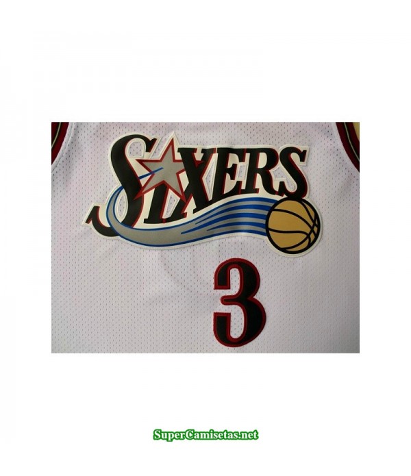 Camiseta Iverson 3 blanca Philadelphia Sixers