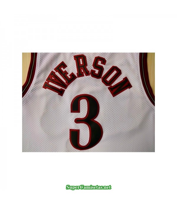 Camiseta Iverson 3 blanca Philadelphia Sixers