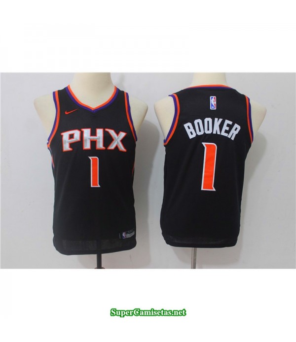 Camiseta NIÑOS Booker Suns negra 2018